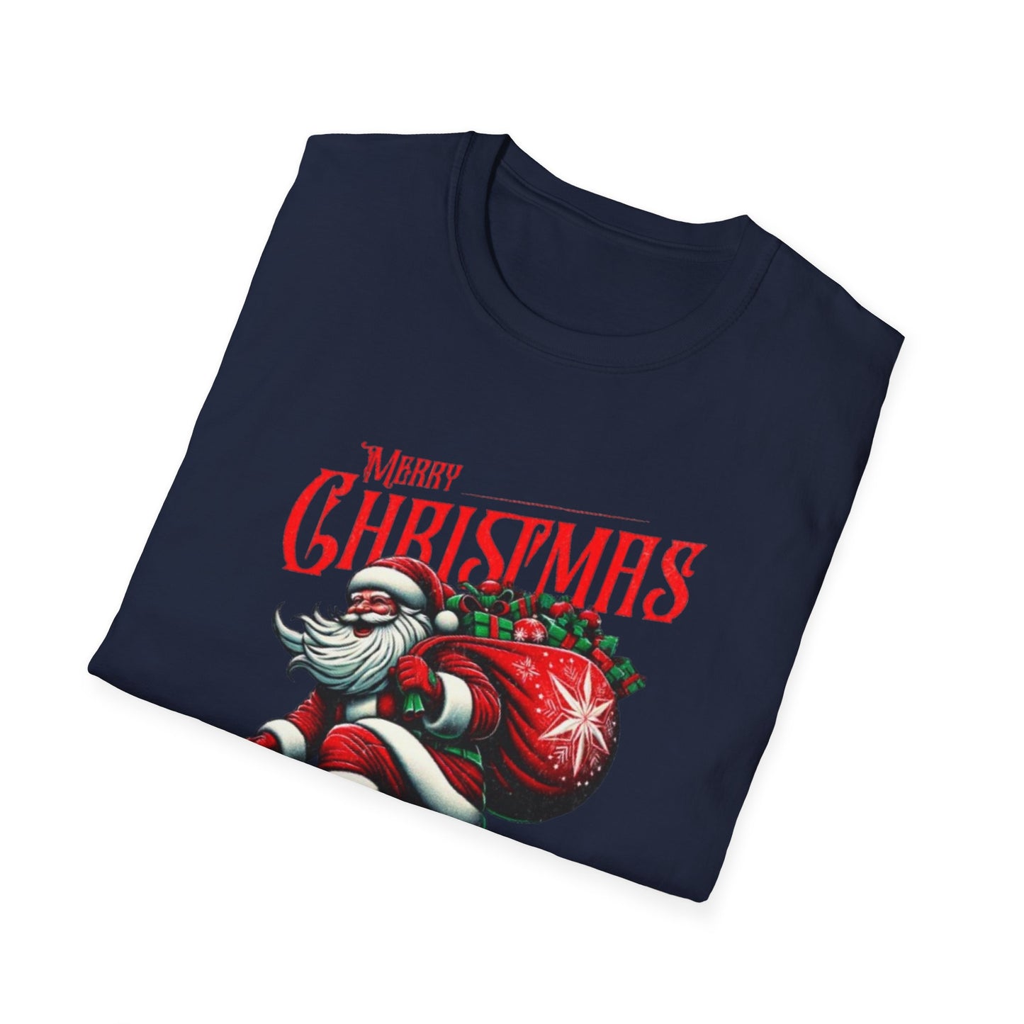 Christmas Skateboard Santa T-Shirt – 'Merry Christmas' Retro Skate Santa Tee